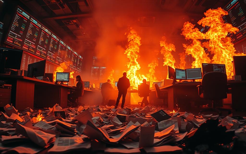 market burns